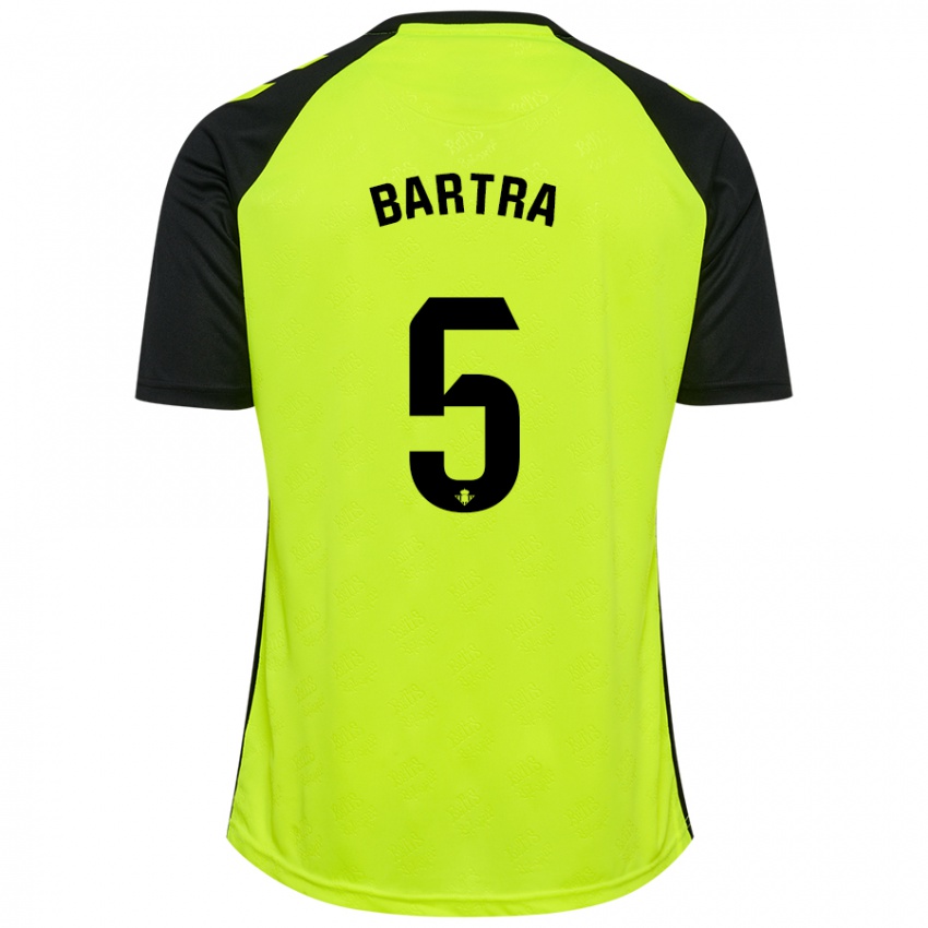 Criança Camisola Marc Bartra #5 Preto Amarelo Fluorescente Alternativa 2024/25 Camisa