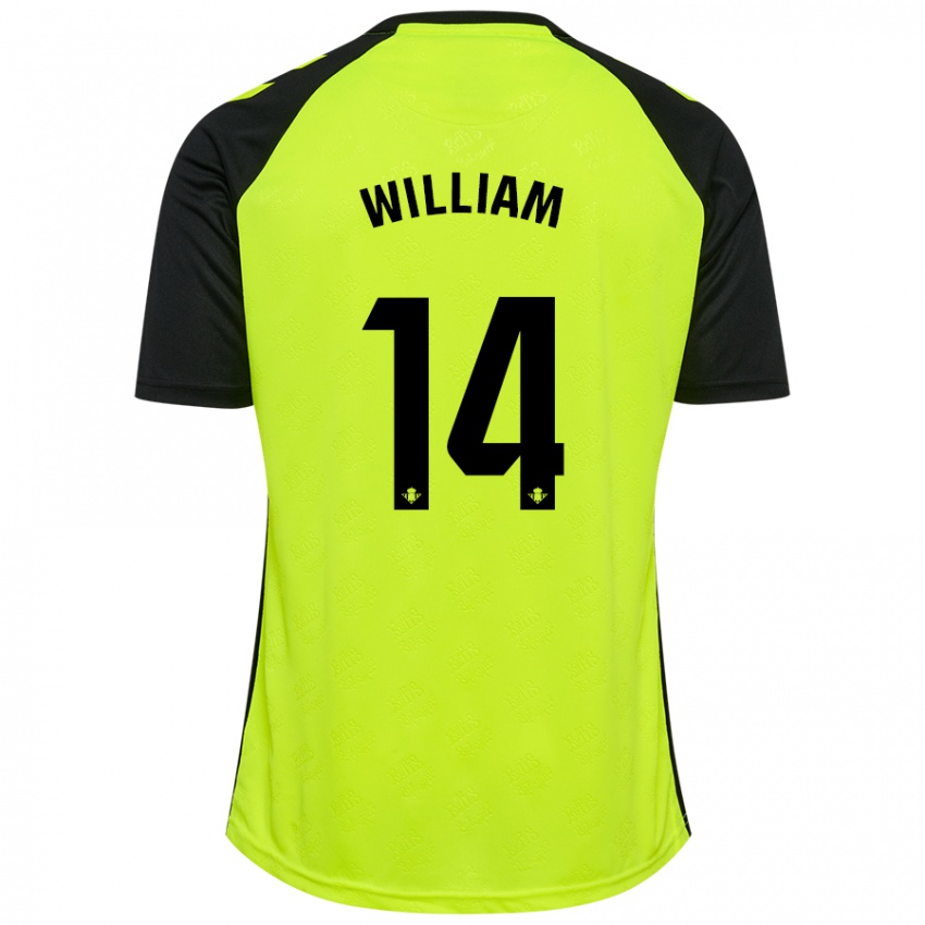 Criança Camisola William Carvalho #14 Preto Amarelo Fluorescente Alternativa 2024/25 Camisa