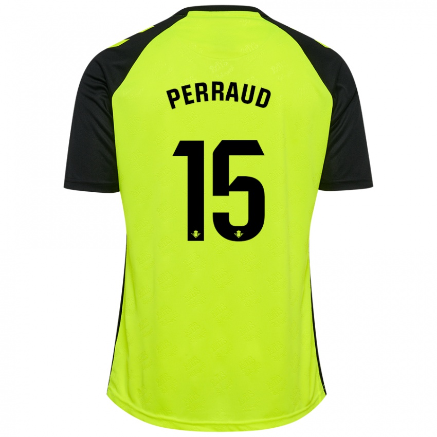 Criança Camisola Romain Perraud #15 Preto Amarelo Fluorescente Alternativa 2024/25 Camisa