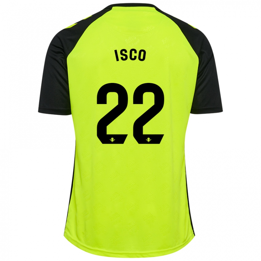 Criança Camisola Isco #22 Preto Amarelo Fluorescente Alternativa 2024/25 Camisa