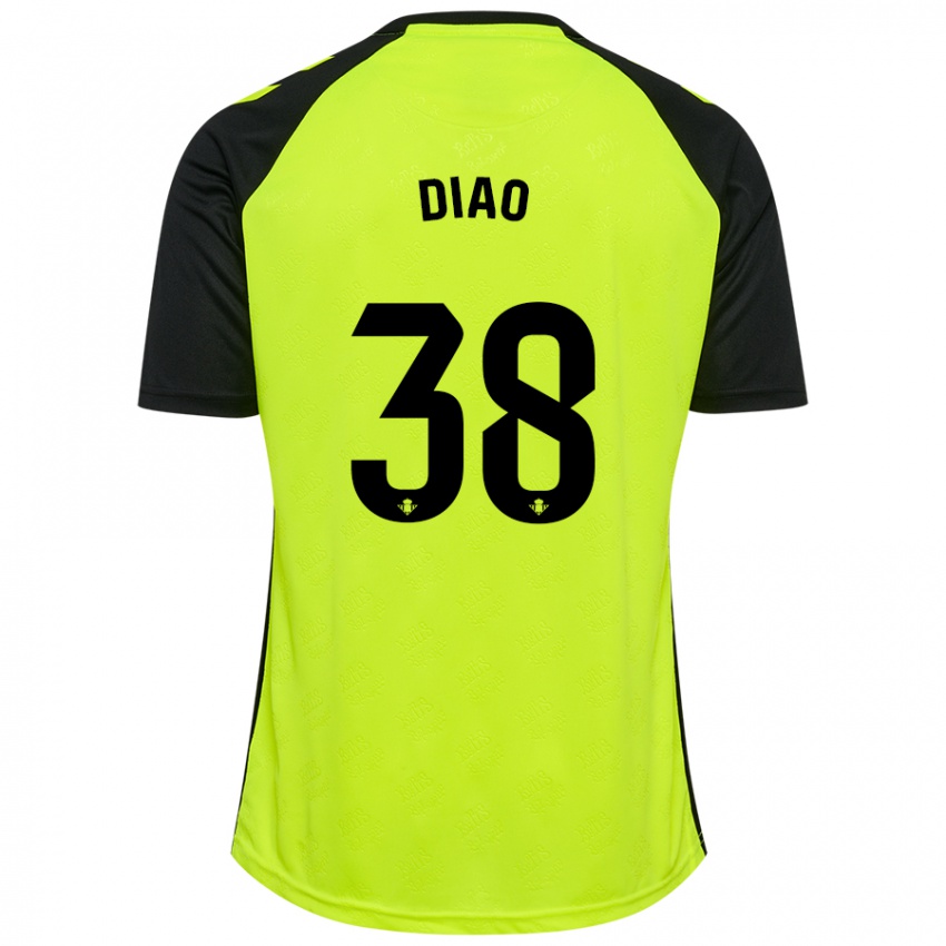 Criança Camisola Assane Diao #38 Preto Amarelo Fluorescente Alternativa 2024/25 Camisa