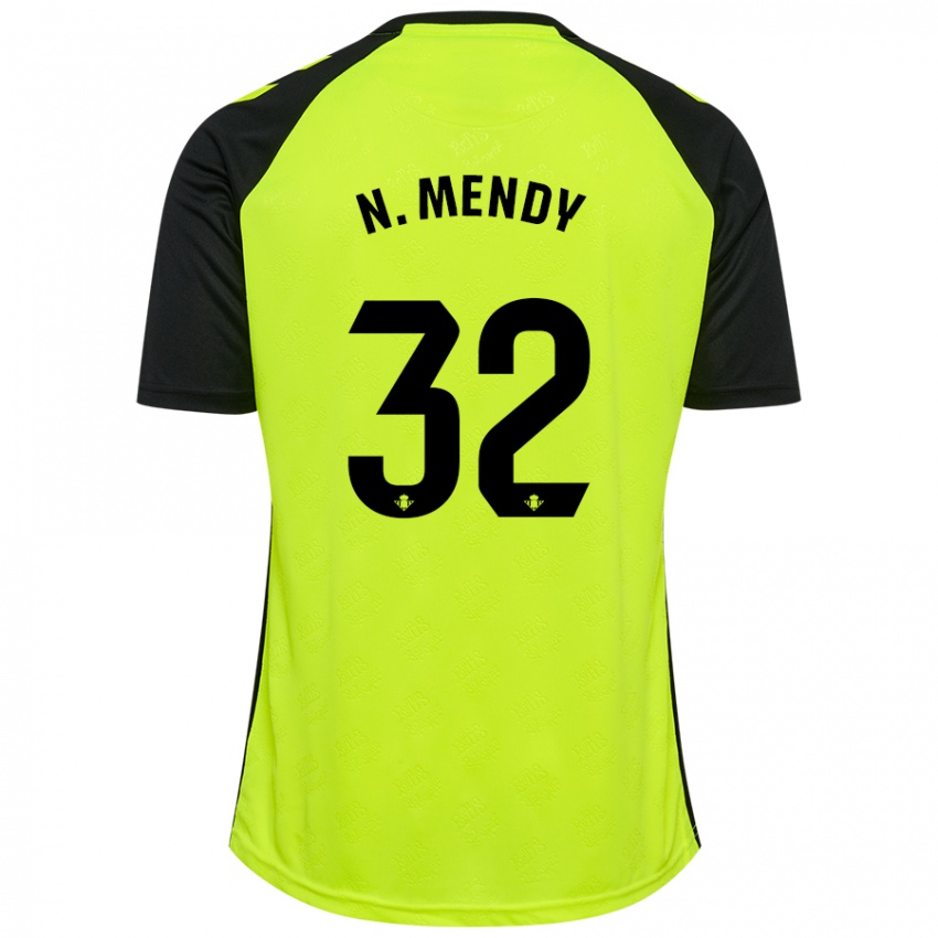 Criança Camisola Nobel Mendy #32 Preto Amarelo Fluorescente Alternativa 2024/25 Camisa