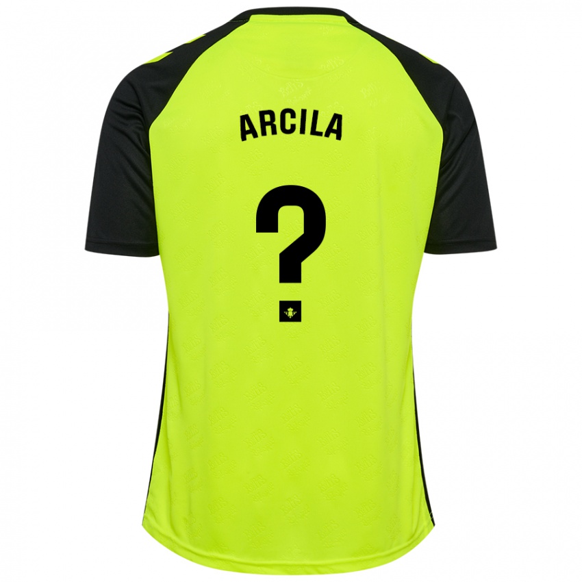 Criança Camisola Jhon Arcila #0 Preto Amarelo Fluorescente Alternativa 2024/25 Camisa