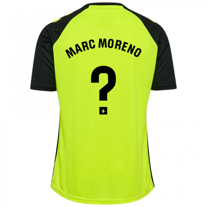 Criança Camisola Marc Moreno #0 Preto Amarelo Fluorescente Alternativa 2024/25 Camisa