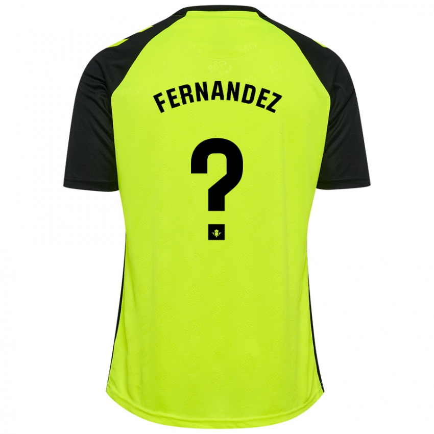 Criança Camisola Nicolás Fernández #0 Preto Amarelo Fluorescente Alternativa 2024/25 Camisa