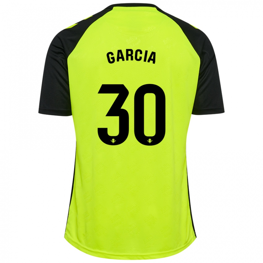 Criança Camisola Germán García #30 Preto Amarelo Fluorescente Alternativa 2024/25 Camisa