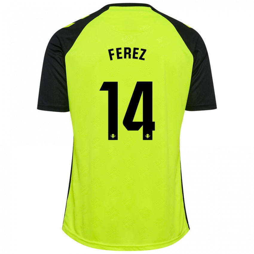 Criança Camisola Carolina Férez #14 Preto Amarelo Fluorescente Alternativa 2024/25 Camisa