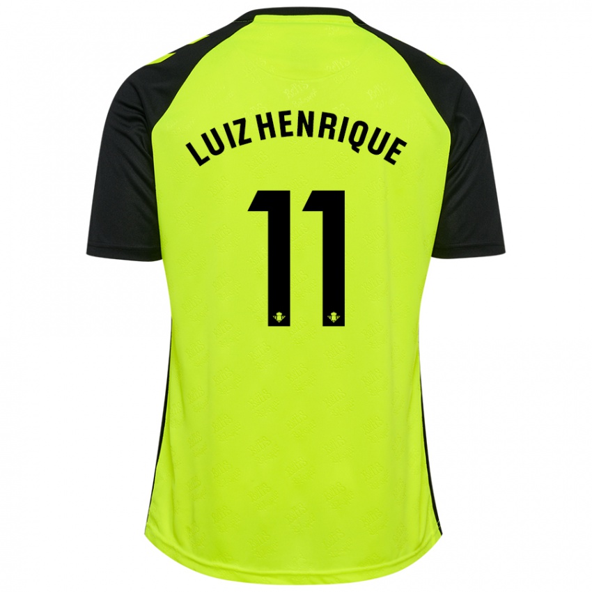 Criança Camisola Luiz Henrique #11 Preto Amarelo Fluorescente Alternativa 2024/25 Camisa