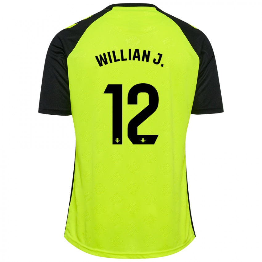 Criança Camisola Willian José #12 Preto Amarelo Fluorescente Alternativa 2024/25 Camisa