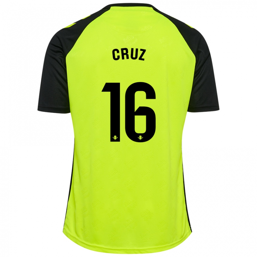 Criança Camisola Juan Cruz #16 Preto Amarelo Fluorescente Alternativa 2024/25 Camisa