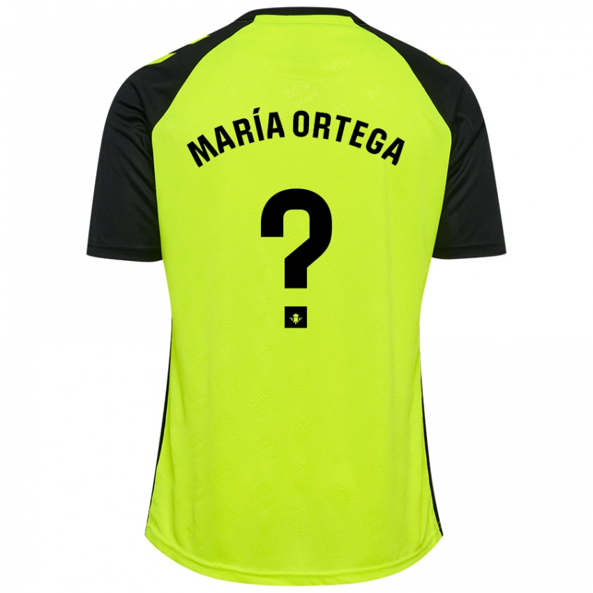 Criança Camisola José María Ortega #0 Preto Amarelo Fluorescente Alternativa 2024/25 Camisa