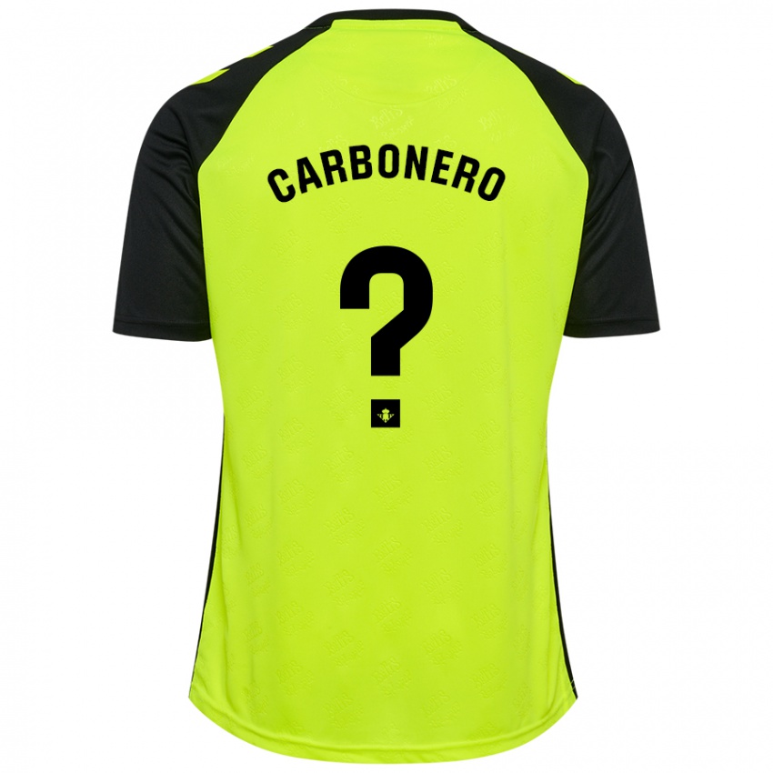 Criança Camisola Marco Carbonero #0 Preto Amarelo Fluorescente Alternativa 2024/25 Camisa