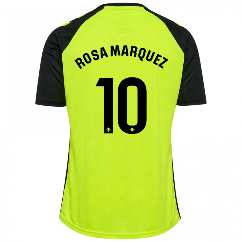 Criança Camisola Rosa Márquez Baena #10 Preto Amarelo Fluorescente Alternativa 2024/25 Camisa