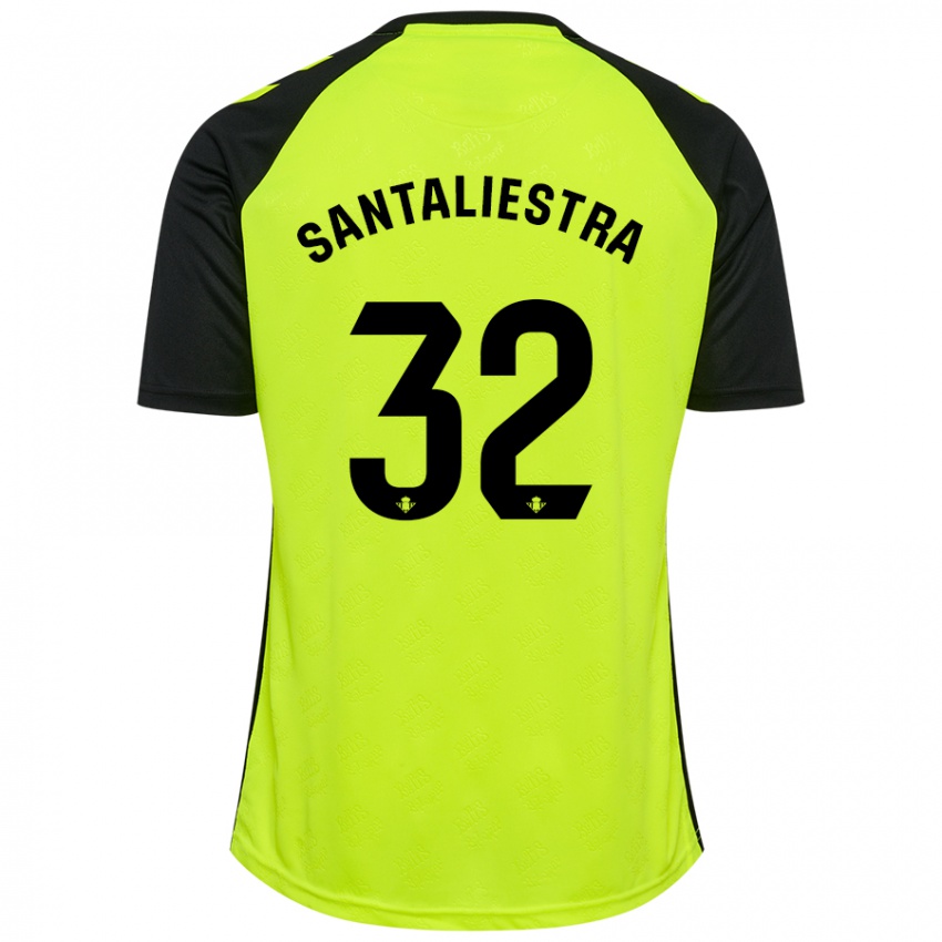 Criança Camisola Carla Santaliestra #32 Preto Amarelo Fluorescente Alternativa 2024/25 Camisa