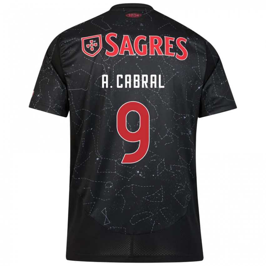 Criança Camisola Arthur Cabral #9 Vermelho Preto Alternativa 2024/25 Camisa