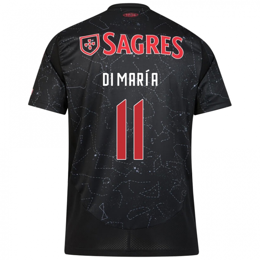 Criança Camisola Angel Di Maria #11 Vermelho Preto Alternativa 2024/25 Camisa