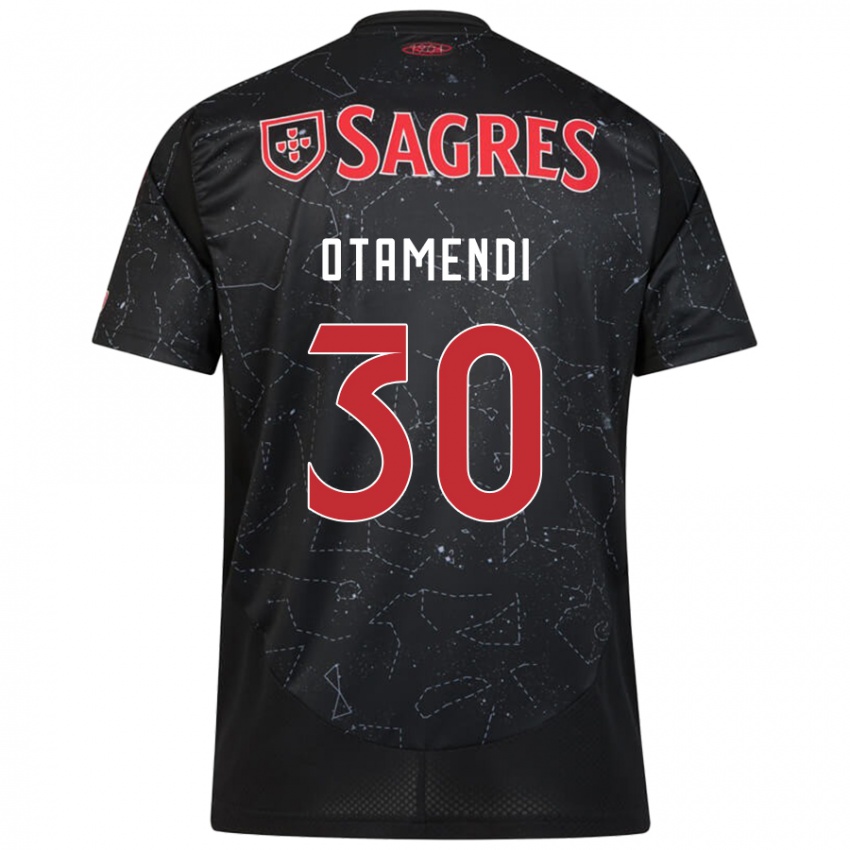 Criança Camisola Nicolás Otamendi #30 Vermelho Preto Alternativa 2024/25 Camisa