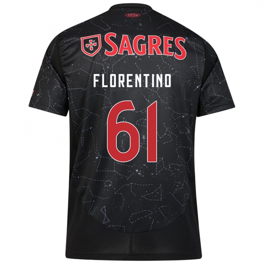 Criança Camisola Florentino #61 Vermelho Preto Alternativa 2024/25 Camisa