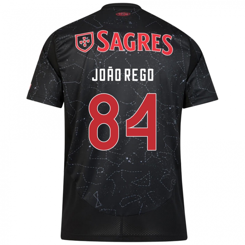 Criança Camisola João Rêgo #84 Vermelho Preto Alternativa 2024/25 Camisa