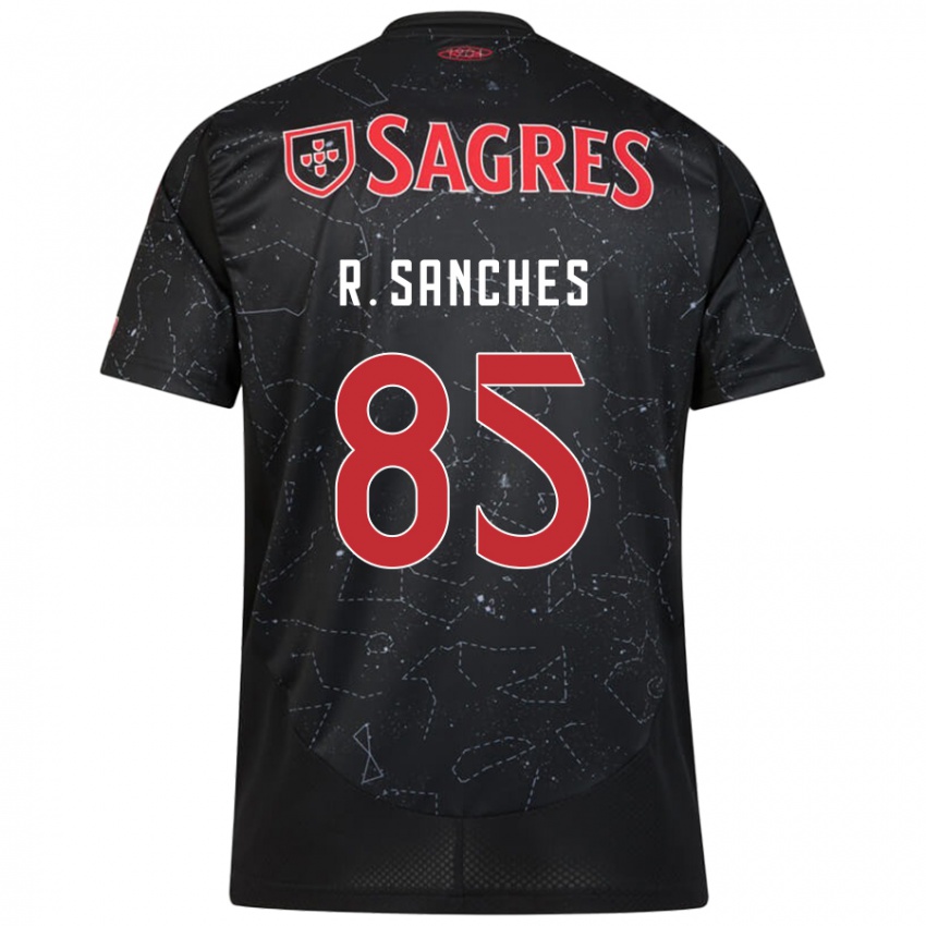 Criança Camisola Renato Sanches #85 Vermelho Preto Alternativa 2024/25 Camisa