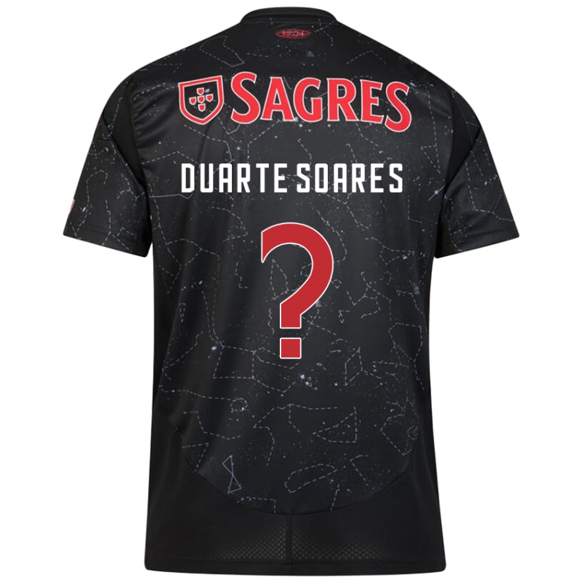 Criança Camisola Duarte Soares #0 Vermelho Preto Alternativa 2024/25 Camisa