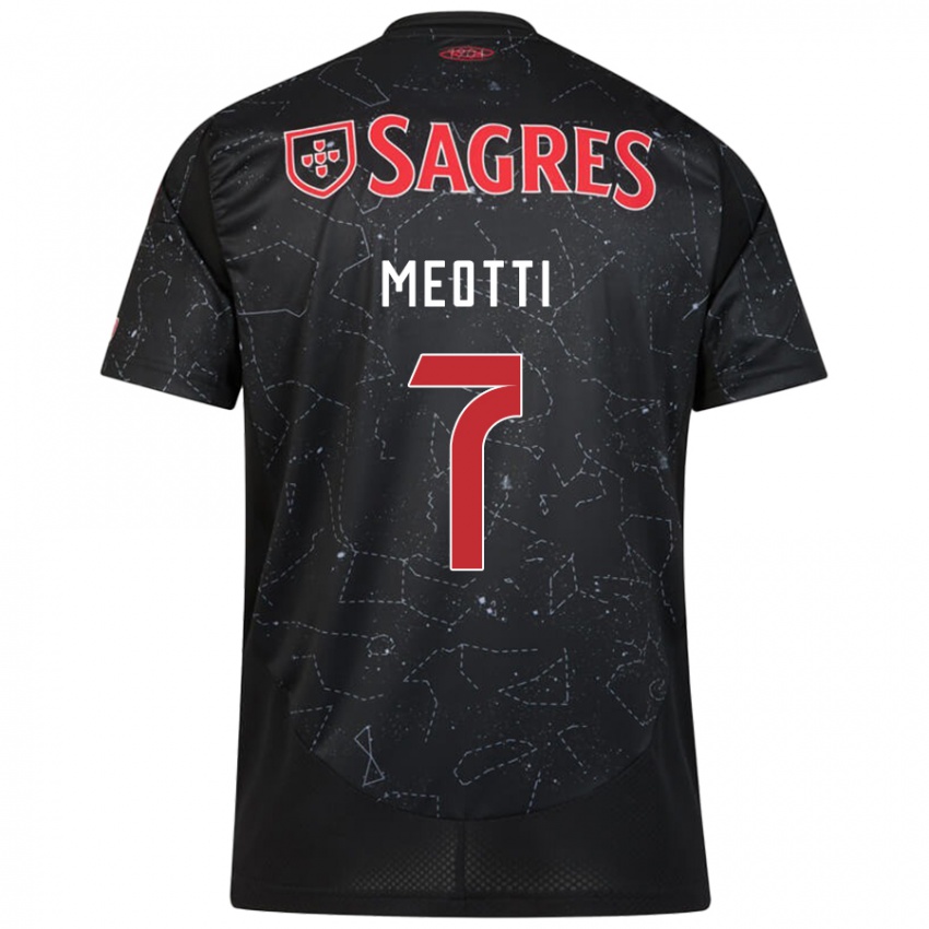 Criança Camisola Carlos Meotti #7 Vermelho Preto Alternativa 2024/25 Camisa