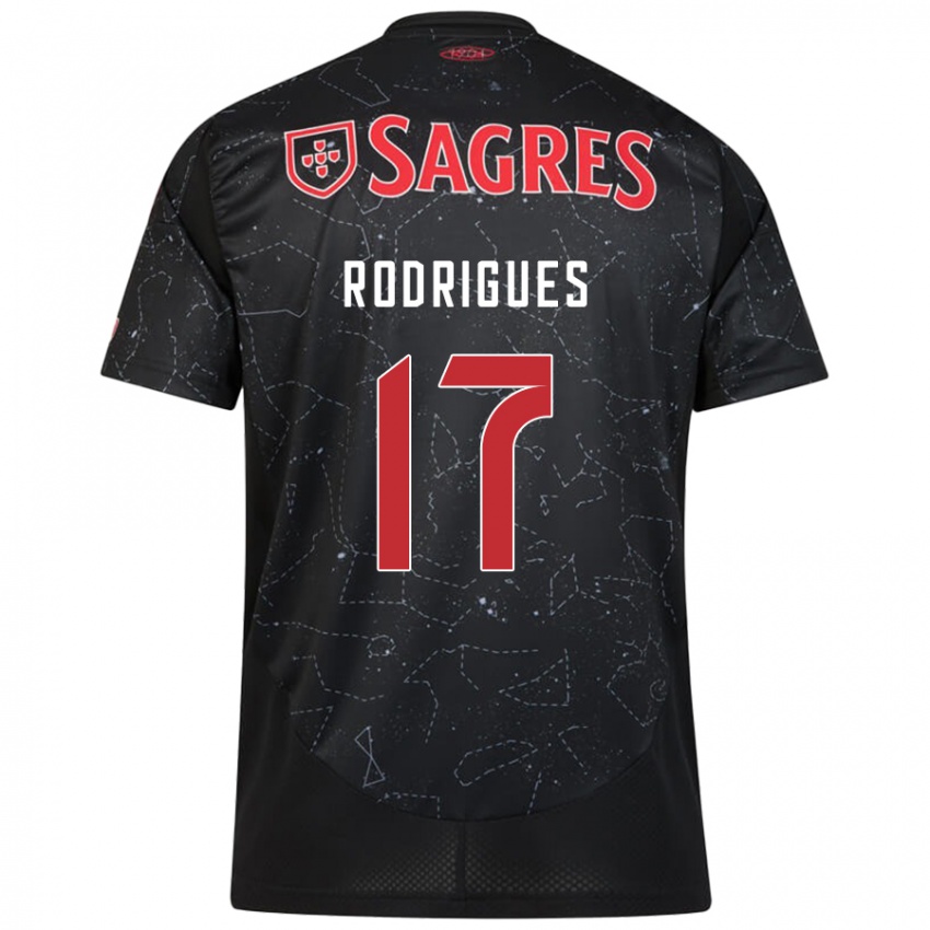 Criança Camisola Tiago Rodrigues #17 Vermelho Preto Alternativa 2024/25 Camisa