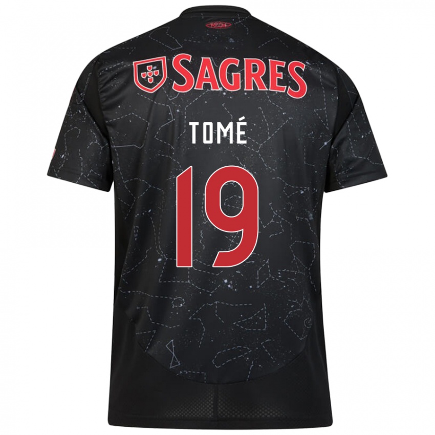 Criança Camisola Olivio Tomé #19 Vermelho Preto Alternativa 2024/25 Camisa