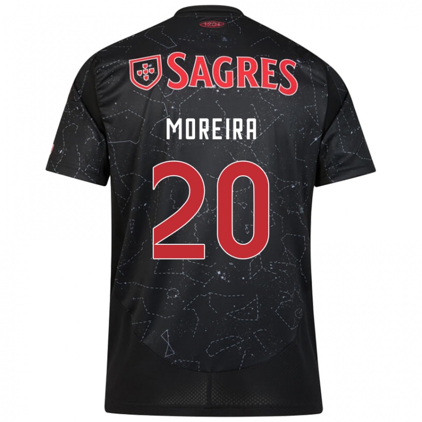 Criança Camisola André Moreira #20 Vermelho Preto Alternativa 2024/25 Camisa