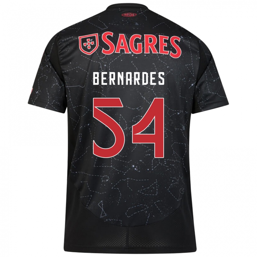 Criança Camisola Bernardes #54 Vermelho Preto Alternativa 2024/25 Camisa