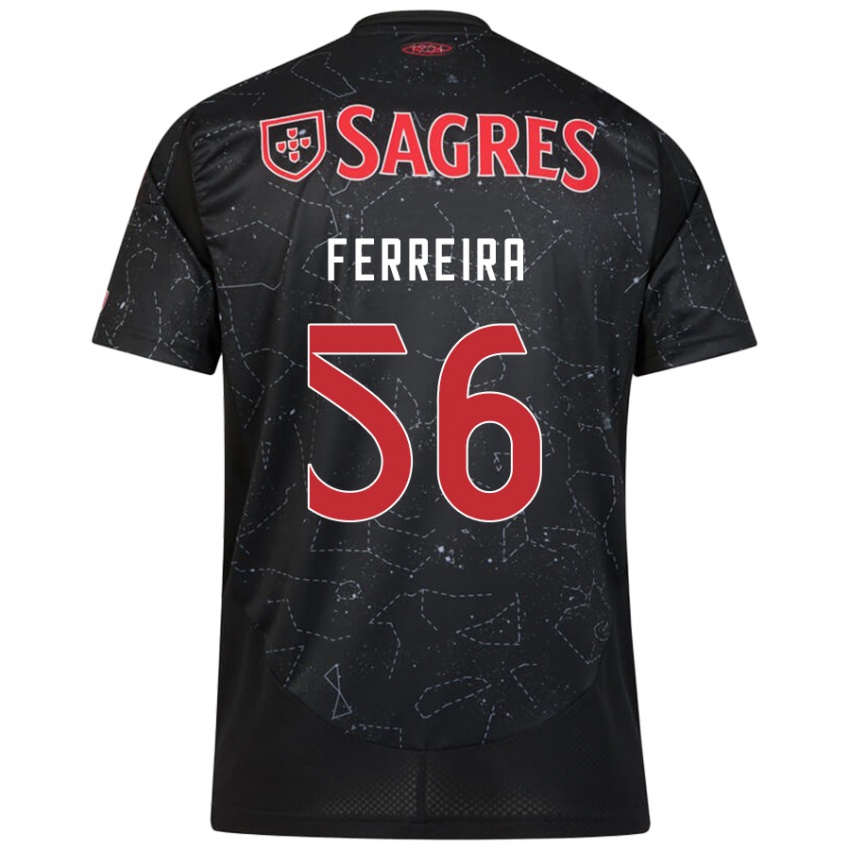 Criança Camisola Martim Ferreira #56 Vermelho Preto Alternativa 2024/25 Camisa