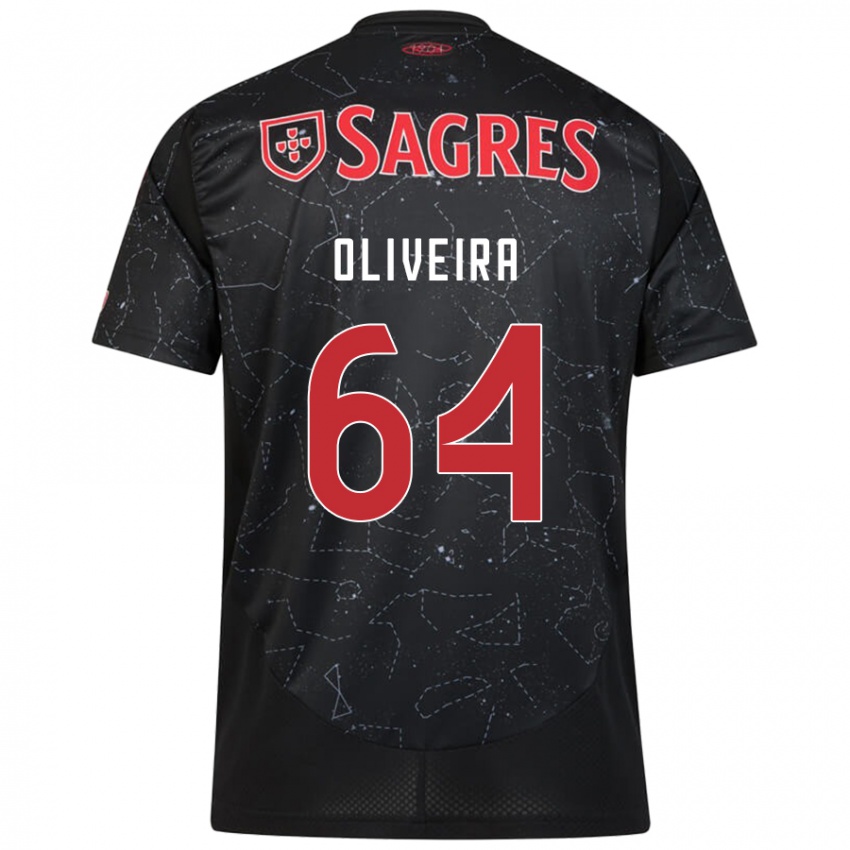 Criança Camisola Gonçalo Oliveira #64 Vermelho Preto Alternativa 2024/25 Camisa