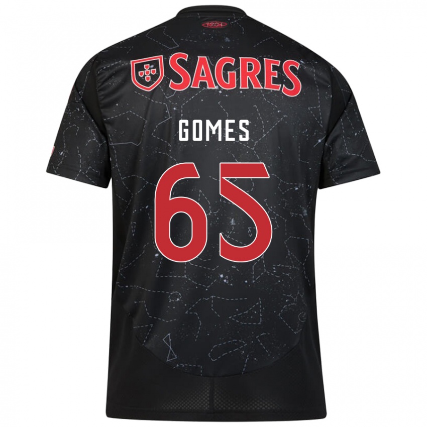 Criança Camisola André Gomes #65 Vermelho Preto Alternativa 2024/25 Camisa