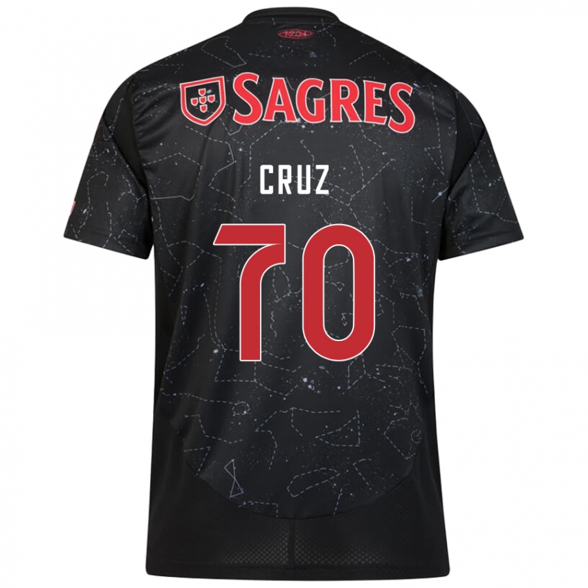 Criança Camisola Filipe Cruz #70 Vermelho Preto Alternativa 2024/25 Camisa