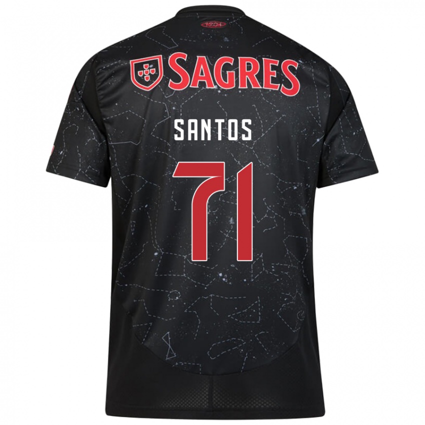 Criança Camisola Leandro Santos #71 Vermelho Preto Alternativa 2024/25 Camisa