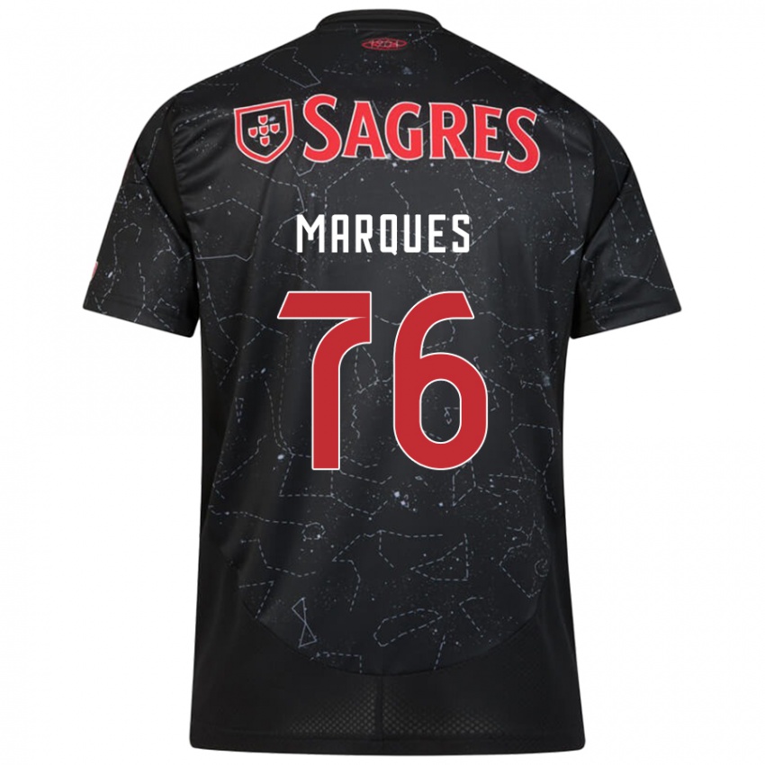 Criança Camisola Gustavo Marques #76 Vermelho Preto Alternativa 2024/25 Camisa