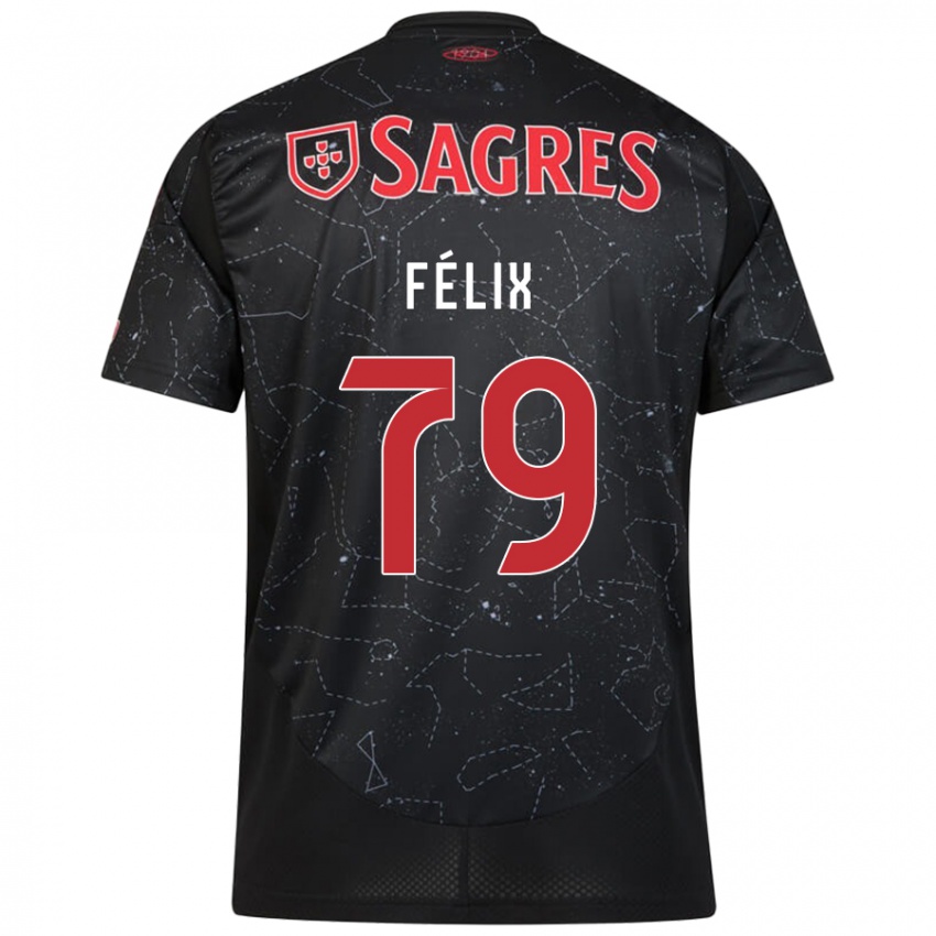 Criança Camisola Hugo Félix #79 Vermelho Preto Alternativa 2024/25 Camisa