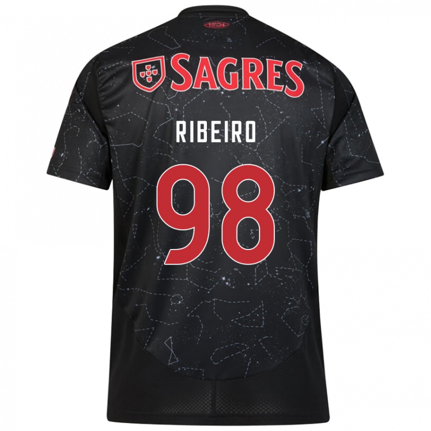 Criança Camisola Ricardo Ribeiro #98 Vermelho Preto Alternativa 2024/25 Camisa