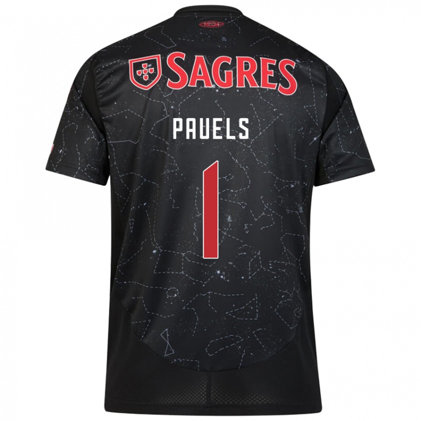 Criança Camisola Lena Pauels #1 Vermelho Preto Alternativa 2024/25 Camisa