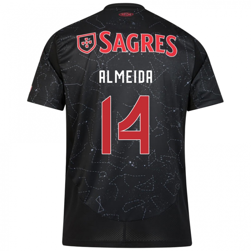 Criança Camisola Letícia Almeida #14 Vermelho Preto Alternativa 2024/25 Camisa