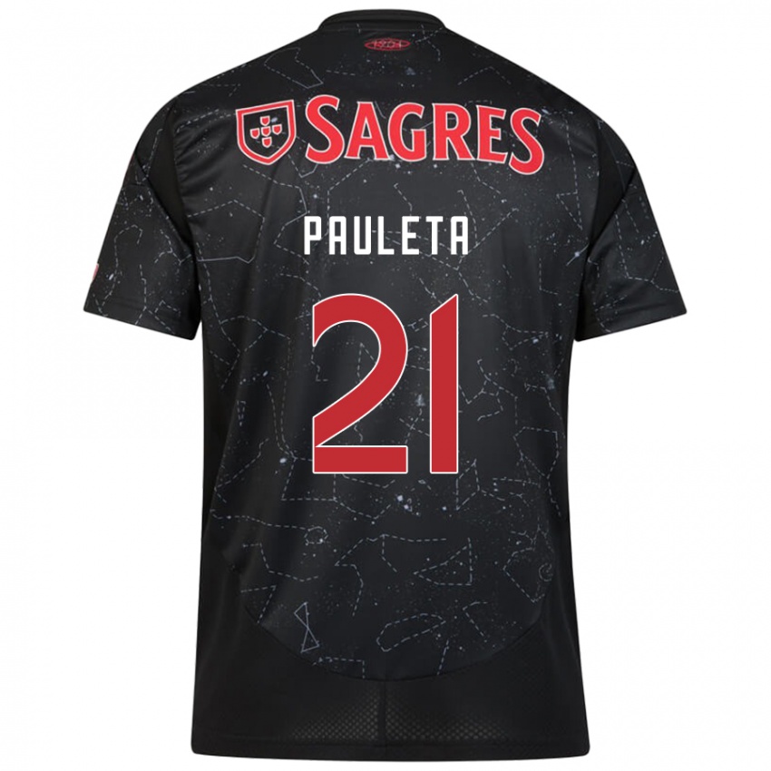 Criança Camisola Pauleta #21 Vermelho Preto Alternativa 2024/25 Camisa