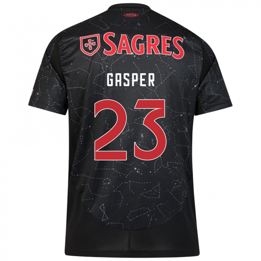 Criança Camisola Anna Gasper #23 Vermelho Preto Alternativa 2024/25 Camisa