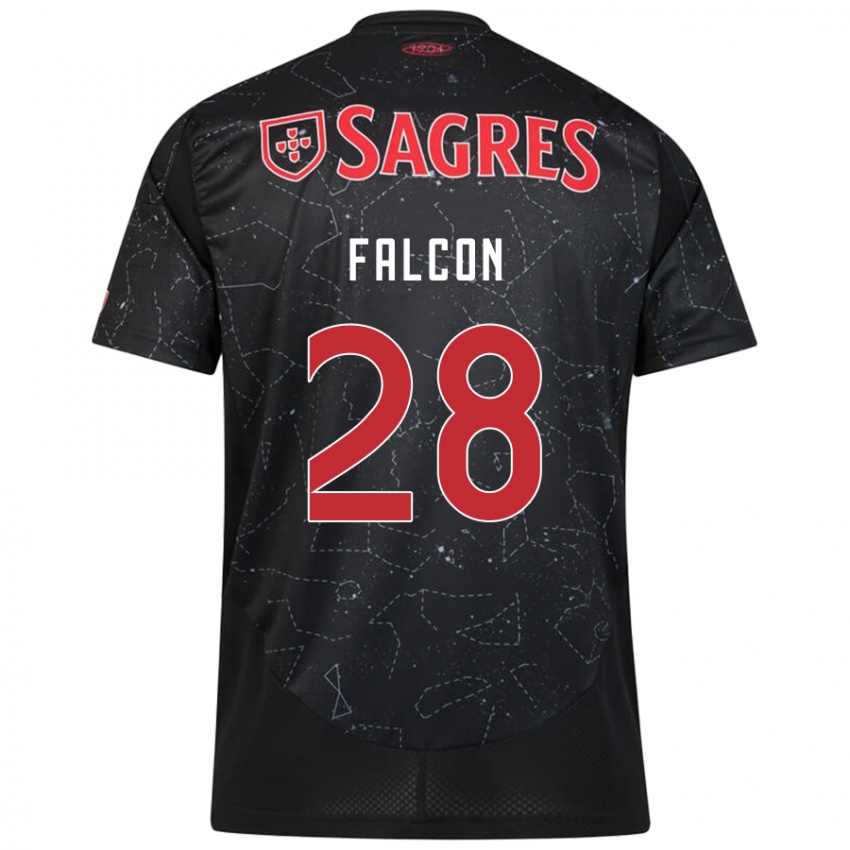 Criança Camisola Andrea Falcón #28 Vermelho Preto Alternativa 2024/25 Camisa