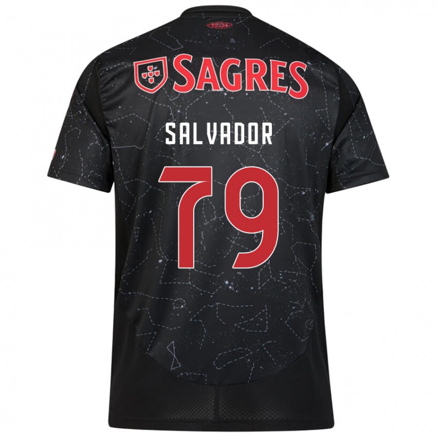 Criança Camisola Marta Salvador #79 Vermelho Preto Alternativa 2024/25 Camisa