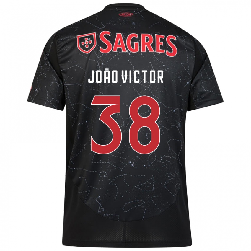 Criança Camisola Joao Victor #38 Vermelho Preto Alternativa 2024/25 Camisa