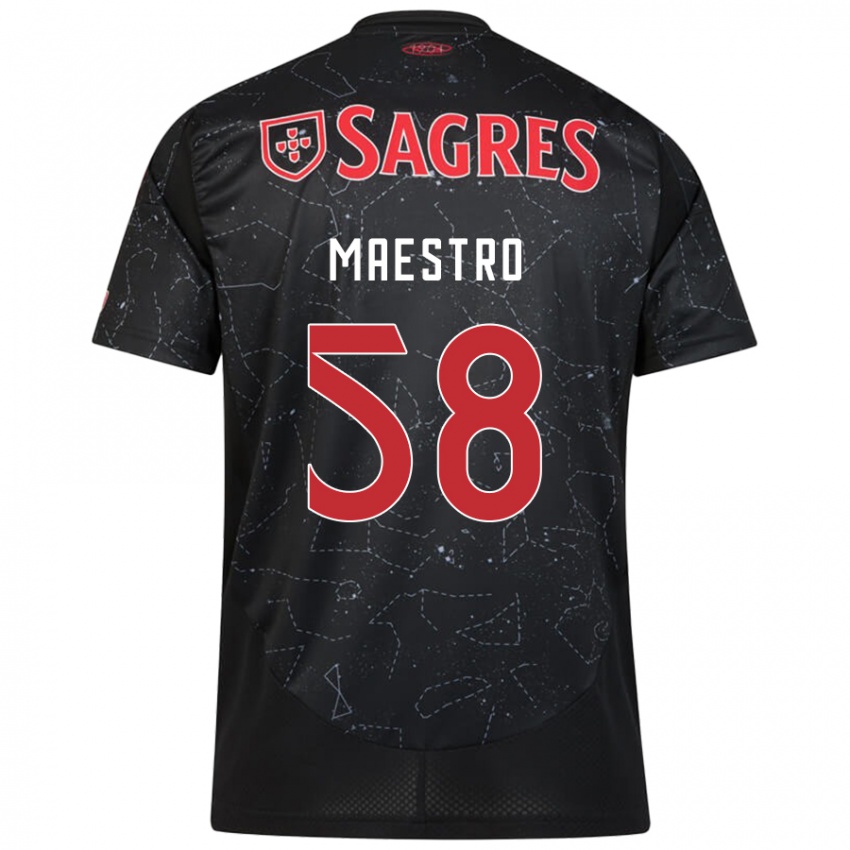 Criança Camisola Maestro #58 Vermelho Preto Alternativa 2024/25 Camisa