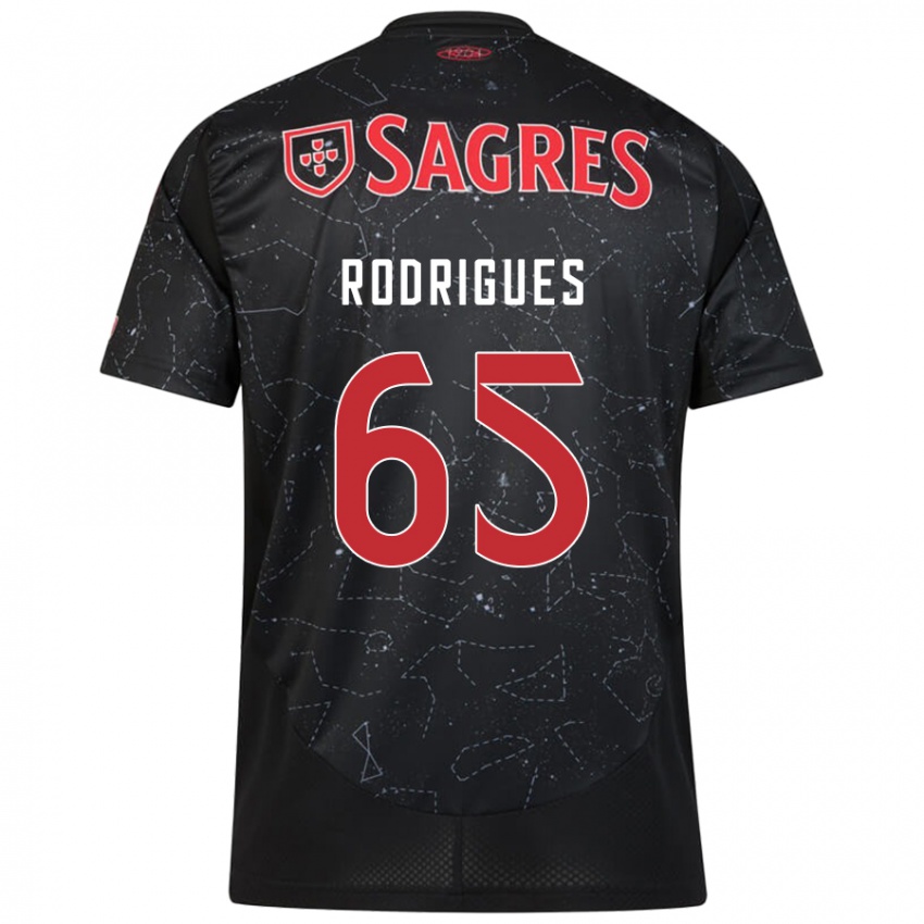 Criança Camisola Rafael Rodrigues #65 Vermelho Preto Alternativa 2024/25 Camisa