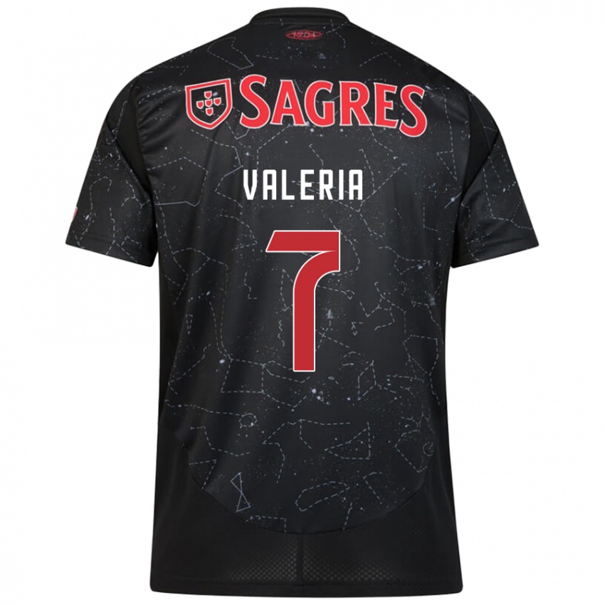 Criança Camisola Valeria #7 Vermelho Preto Alternativa 2024/25 Camisa