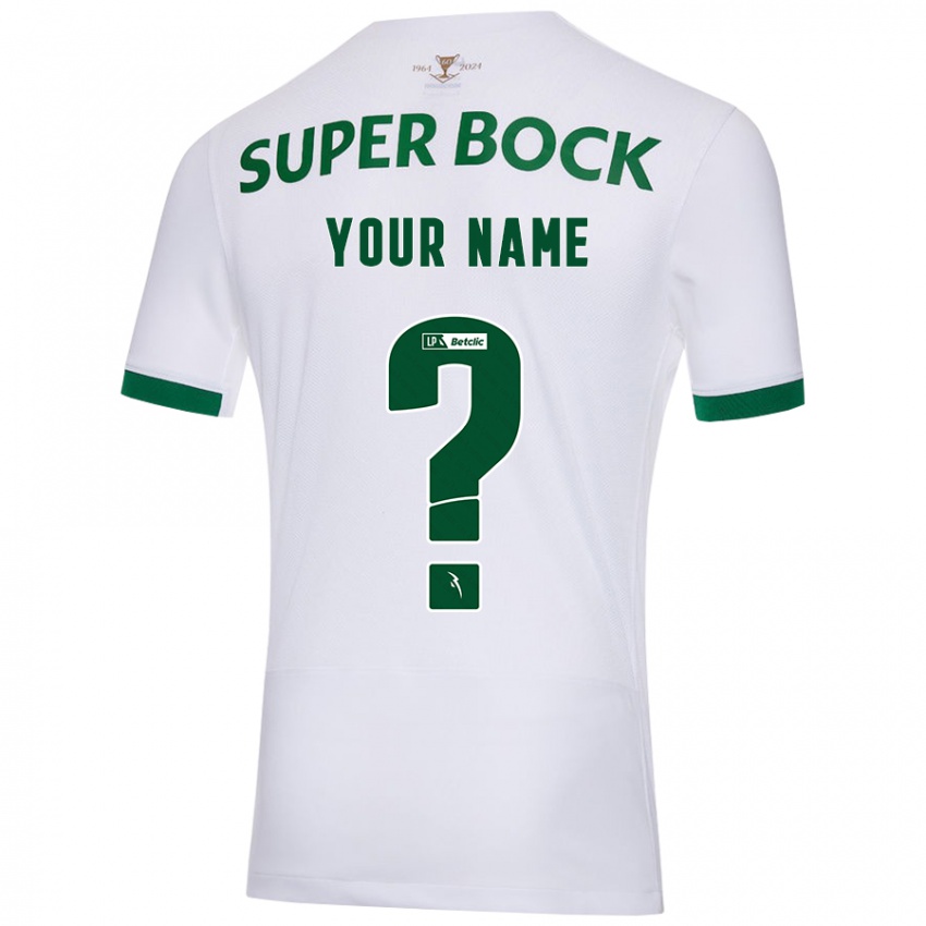 Criança Camisola Seu Nome #0 Verde Branco Alternativa 2024/25 Camisa