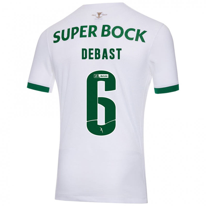 Criança Camisola Zeno Debast #6 Verde Branco Alternativa 2024/25 Camisa